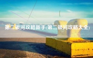 第二银河攻略新手(第二银河攻略大全)