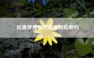 绘唐梦卷张烈能用到后期吗