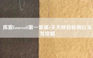 孤狼Lonewolf第一章第4关天桥目标有红头发攻略