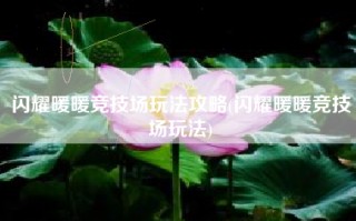 闪耀暖暖竞技场玩法攻略(闪耀暖暖竞技场玩法)