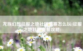 龙族幻想征服之地社团竞赛怎么玩(征服之地社团竞赛攻略)