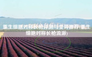 重生细胞对称长枪评测与变异推荐(重生细胞对称长枪流派)