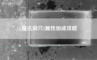 魔法洞穴2属性加成攻略