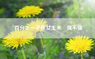 百分之一子夜女王米菈强不强