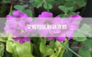 艾彼回忆解谜攻略