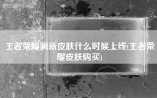 王者荣耀澜新皮肤什么时候上线(王者荣耀皮肤购买)