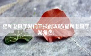 猫和老鼠手游门卫技能攻略(猫和老鼠手游角色)
