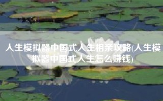 人生模拟器中国式人生相亲攻略(人生模拟器中国式人生怎么赚钱)