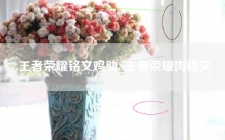王者荣耀铭文鸡肋_王者荣耀肉铭文