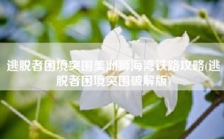 逃脱者困境突围美洲狮海湾铁路攻略(逃脱者困境突围破解版)