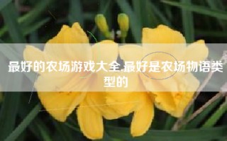 最好的农场游戏大全,最好是农场物语类型的