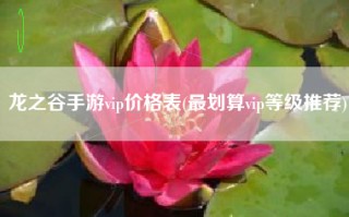 龙之谷手游vip价格表(最划算vip等级推荐)
