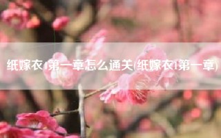 纸嫁衣4第一章怎么通关(纸嫁衣1第一章)