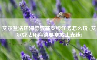 艾尔登法环海德要塞支线任务怎么玩 (艾尔登法环海德要塞城主支线)