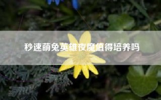 秒速萌兔英雄夜魔值得培养吗