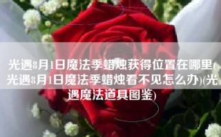 光遇8月1日魔法季蜡烛获得位置在哪里(光遇8月1日魔法季蜡烛看不见怎么办)(光遇魔法道具图鉴)