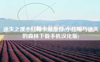 迷失之夜小红帽卡组推荐(小红帽与迷失的森林下载手机汉化版)