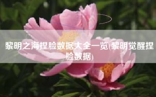黎明之海捏脸数据大全一览(黎明觉醒捏脸数据)