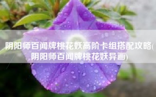 阴阳师百闻牌桃花妖高阶卡组搭配攻略(阴阳师百闻牌桃花妖异画)