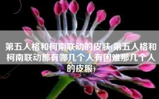 第五人格和柯南联动的皮肤(第五人格和柯南联动都有哪几个人有困难那几个人的皮服)