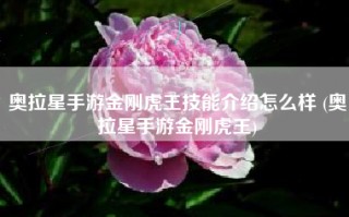 奥拉星手游金刚虎王技能介绍怎么样 (奥拉星手游金刚虎王)