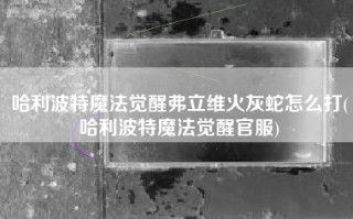 哈利波特魔法觉醒弗立维火灰蛇怎么打(哈利波特魔法觉醒官服)