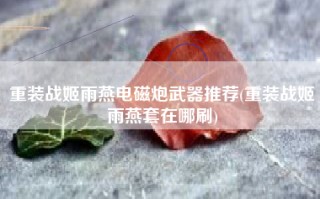 重装战姬雨燕电磁炮武器推荐(重装战姬雨燕套在哪刷)