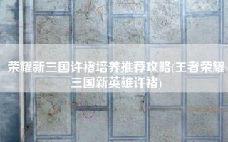 荣耀新三国许褚培养推荐攻略(王者荣耀三国新英雄许褚)