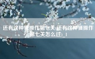 还有这种骚操作第七关(还有这种骚操作第七关怎么过)_1