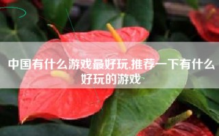 中国有什么游戏最好玩,推荐一下有什么好玩的游戏
