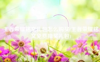 王者荣耀铭文礼包怎么购买(王者荣耀铭文免费抽奖礼包)