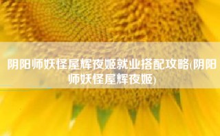 阴阳师妖怪屋辉夜姬就业搭配攻略(阴阳师妖怪屋辉夜姬)