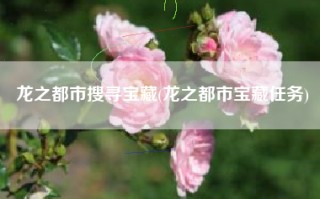 龙之都市搜寻宝藏(龙之都市宝藏任务)