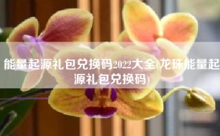 能量起源礼包兑换码2022大全(龙珠能量起源礼包兑换码)
