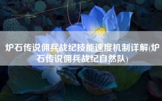 炉石传说佣兵战纪技能速度机制详解(炉石传说佣兵战纪自然队)
