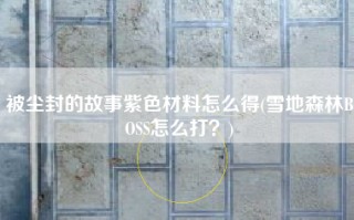 被尘封的故事紫色材料怎么得(雪地森林BOSS怎么打？)