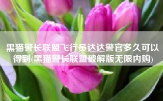 黑猫警长联盟飞行员达达警官多久可以得到(黑猫警长联盟破解版无限内购)