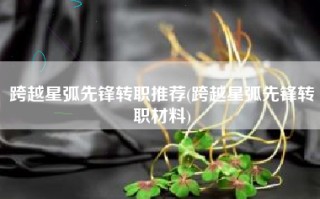 跨越星弧先锋转职推荐(跨越星弧先锋转职材料)