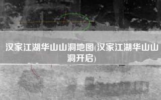 汉家江湖华山山洞地图(汉家江湖华山山洞开启)