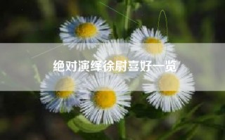 绝对演绎徐尉喜好一览