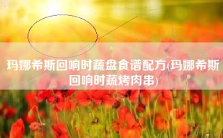 玛娜希斯回响时蔬盘食谱配方(玛娜希斯回响时蔬烤肉串)