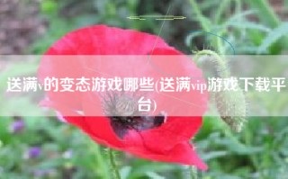 送满v的变态游戏哪些(送满vip游戏下载平台)
