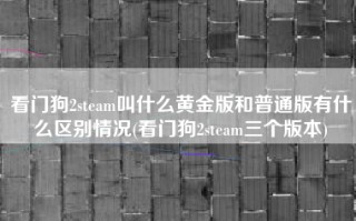 看门狗2steam叫什么黄金版和普通版有什么区别情况(看门狗2steam三个版本)
