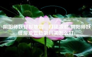 阴阳师妖怪屋地震鯰打法攻略(阴阳师妖怪屋地震鲶第八关怎么打)