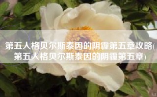 第五人格贝尔斯泰因的阴霾第五章攻略(第五人格贝尔斯泰因的阴霾第五章)