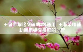 王者荣耀铭文辅助5级通用_王者荣耀辅助通用铭文最好的一套