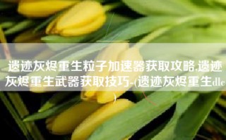 遗迹灰烬重生粒子加速器获取攻略,遗迹灰烬重生武器获取技巧-(遗迹灰烬重生dlc)
