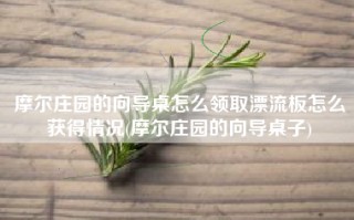 摩尔庄园的向导桌怎么领取漂流板怎么获得情况(摩尔庄园的向导桌子)