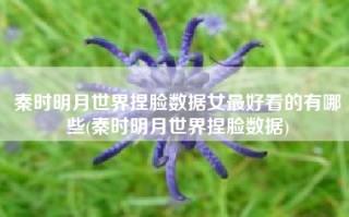 秦时明月世界捏脸数据女最好看的有哪些(秦时明月世界捏脸数据)