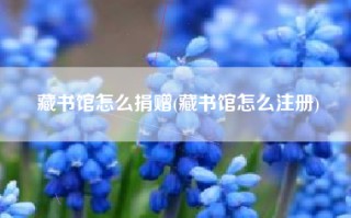 藏书馆怎么捐赠(藏书馆怎么注册)